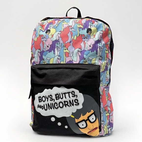 Bobs Burgers TINA Belcher BackPack School Book Boys Butts Unicorns HTF 2017! - Picture 1 of 16